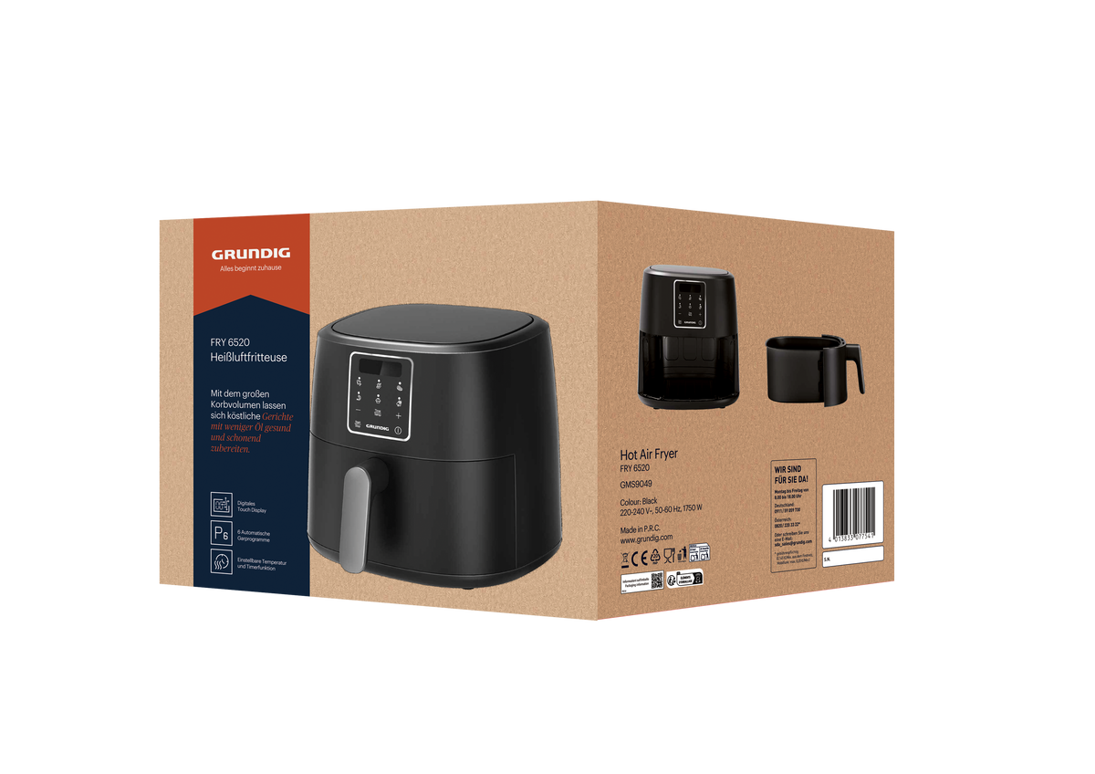 Grundig FRY 6520 Air Fryer, 6L, 1750W