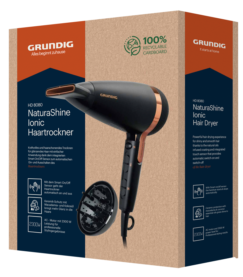 Grundig HD 8080 Hair Dryer, 2300W, AC Motor