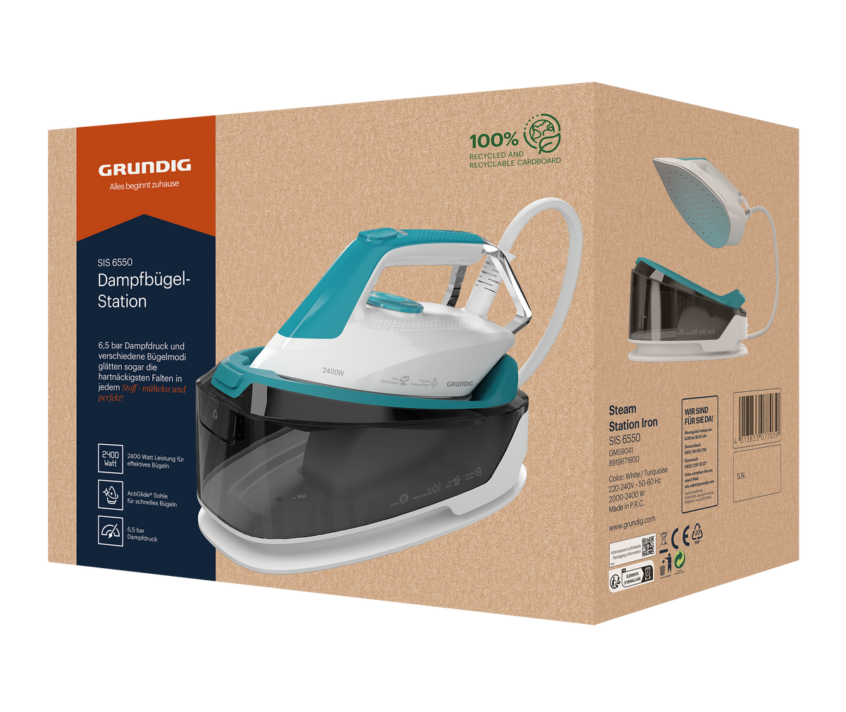 Grundig SIS 6550 Steam Station, 2400W, 6.5 Bars